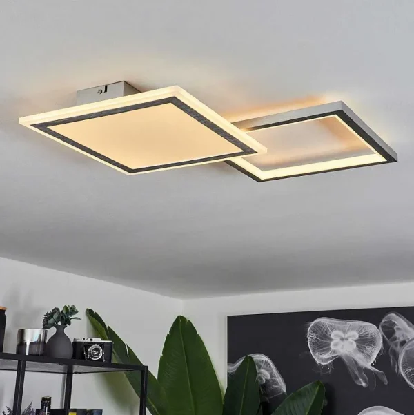 hofstein Éclairage Led>Plafonnier Longos Led Aluminium, 1 Lumiere, Telecommandes