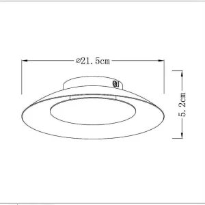 Luminaires Lucide Luminaires Marocains>Plafonnier Lucide Foskal Led Laiton, 1 Lumiere