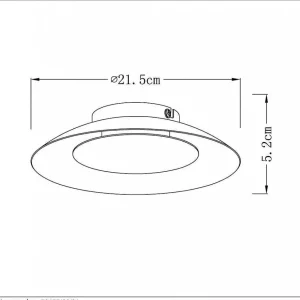 Luminaires Lucide Luminaires Marocains>Plafonnier Lucide Foskal Led Blanc, 1 Lumiere