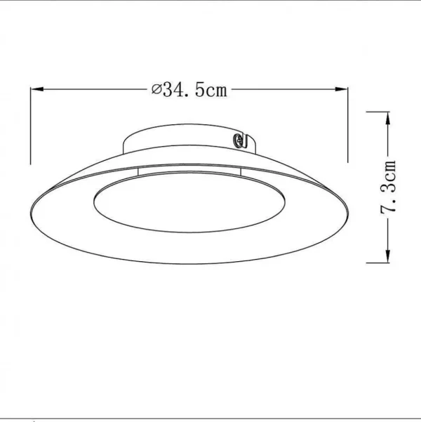 Luminaires Lucide Luminaires Marocains>Plafonnier Lucide Foskal Led Laiton, 1 Lumiere