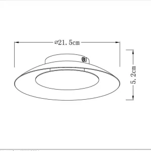 Luminaires Lucide Luminaires Marocains>Plafonnier Lucide Foskal Led Argente, 1 Lumiere