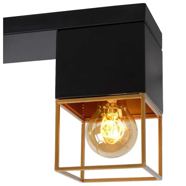 Luminaires Lucide Luminaires Marocains>Plafonnier Lucide Rixt Noir, 3 Lumieres