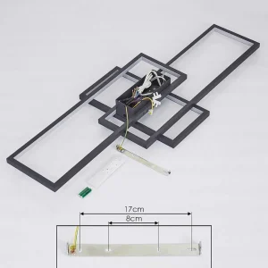 hofstein Luminaires Interieurs Connectes>Plafonnier Momahaki Led Anthracite, 1 Lumiere, Telecommandes