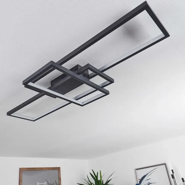 hofstein Luminaires Interieurs Connectes>Plafonnier Momahaki Led Anthracite, 1 Lumiere, Telecommandes