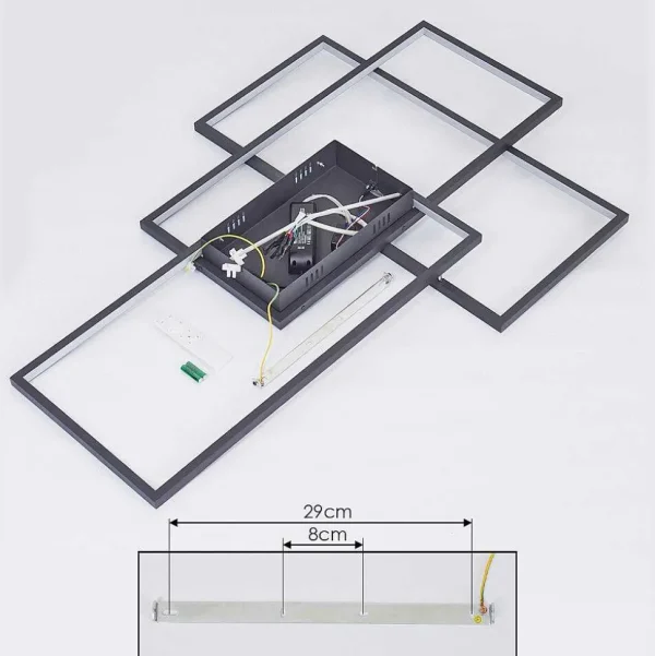 hofstein Luminaires Interieurs Connectes>Plafonnier Momahaki Led Anthracite, 1 Lumiere, Telecommandes