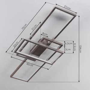 hofstein Luminaires Interieurs Connectes>Plafonnier Momahaki Led Nickel Mat, 1 Lumiere, Telecommandes