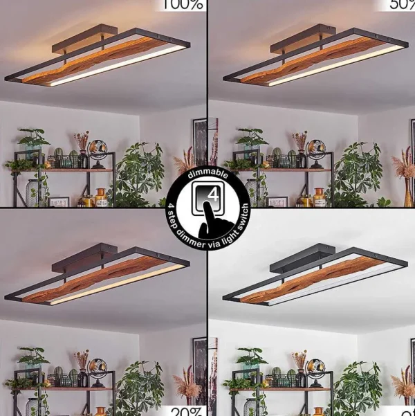 hofstein Éclairage Led>Plafonnier Nevogilde Led Ecru, Noir, 1 Lumiere