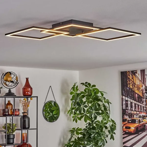 hofstein Éclairage Led>Plafonnier Obo Led Noir, 1 Lumiere