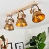 hofstein Lampes Industrielles>Plafonnier Orny Bronze, Bois Clair, 3 Lumieres