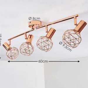 hofstein Spots Et Projecteurs>Plafonnier Palmira Cuivre, 4 Lumieres