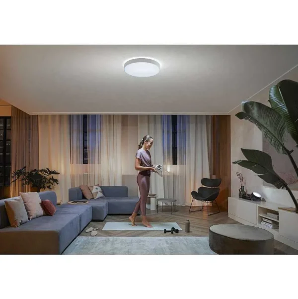 Luminaires Philips Philips Hue>Plafonnier Philips Hue Enrave Led Blanc, 1 Lumiere, Telecommandes