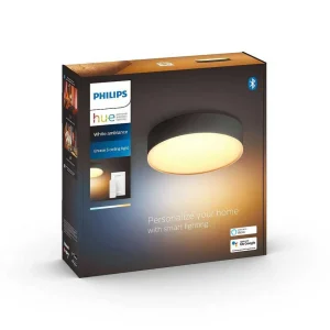 Luminaires Philips Luminaires Interieurs Connectes>Plafonnier Philips Hue Enrave Led Noir, 1 Lumiere, Telecommandes