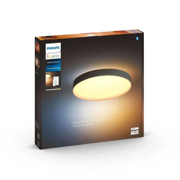 Luminaires Philips Philips Hue>Plafonnier Philips Hue Enrave Led Noir, 1 Lumiere, Telecommandes