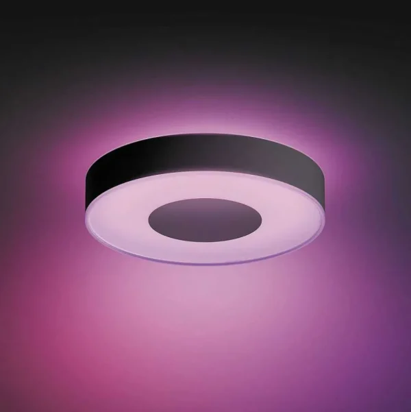 Luminaires Philips Philips Hue>Plafonnier Philips Hue Infuse Led Noir, 1 Lumiere, Changeur De Couleurs