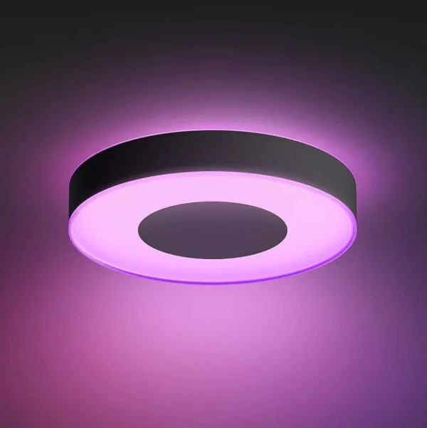 Luminaires Philips Luminaires Interieurs Connectes>Plafonnier Philips Hue Infuse Led Noir, 1 Lumiere, Changeur De Couleurs