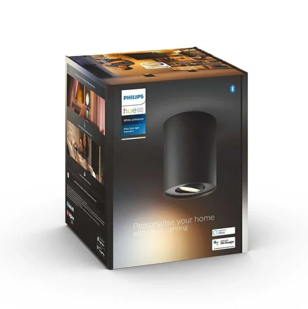 Luminaires Philips Philips Hue>Plafonnier Philips Hue Pillar Led Noir, 1 Lumiere