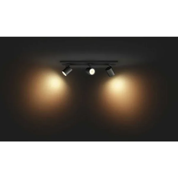 Luminaires Philips Philips Hue>Plafonnier Philips Hue Runner Led Noir, 3 Lumieres, Telecommandes