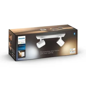 Luminaires Philips Luminaires Interieurs Connectes>Plafonnier Philips Hue Runner Led Blanc, 2 Lumieres, Telecommandes