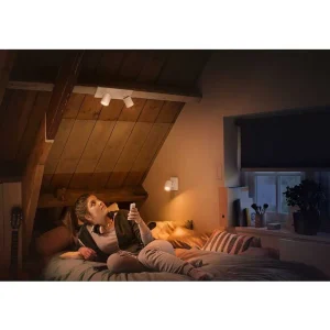 Luminaires Philips Luminaires Interieurs Connectes>Plafonnier Philips Hue Runner Led Blanc, 2 Lumieres, Telecommandes