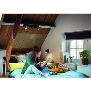 Luminaires Philips Philips Hue>Plafonnier Philips Hue Runner Led Noir, 3 Lumieres, Telecommandes