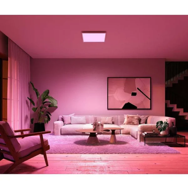 Luminaires Philips Philips Hue>Plafonnier Philips Hue Surimu Led Blanc, 1 Lumiere, Changeur De Couleurs