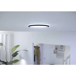 Luminaires Philips Luminaires Interieurs Connectes>Plafonnier Philips Wiz Super Slim Led Noir, 1 Lumiere