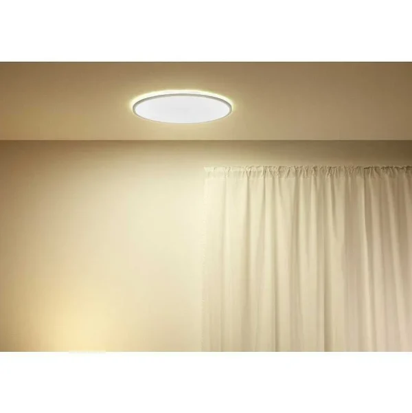 Luminaires Philips Wiz>Plafonnier Philips Wiz Superslim Led Blanc, 1 Lumiere, Changeur De Couleurs