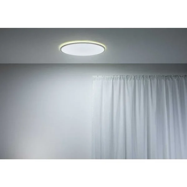 Luminaires Philips Wiz>Plafonnier Philips Wiz Superslim Led Blanc, 1 Lumiere, Changeur De Couleurs