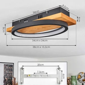 hofstein Plafonniers>Plafonnier Pompu Led Ecru, 1 Lumiere