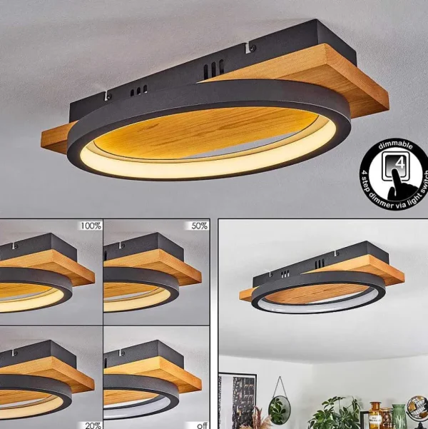 hofstein Plafonniers>Plafonnier Pompu Led Ecru, 1 Lumiere