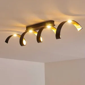 hofstein Lampes Dorees>Plafonnier Rezat Led Noir Dore, 1 Lumiere