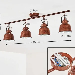hofstein Spots Et Projecteurs>Plafonnier Safari Rouille, 4 Lumieres