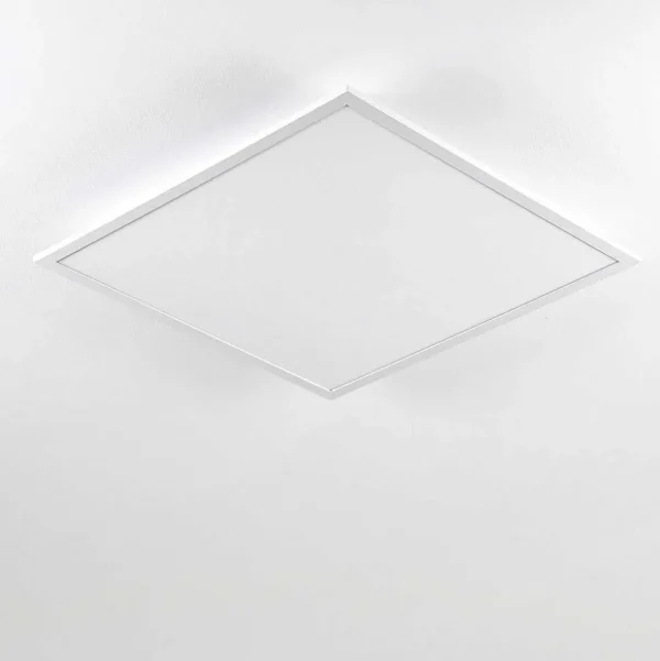 hofstein Luminaires Interieurs Connectes>Plafonnier Salmi Led Aluminium, Blanc, 1 Lumiere, Telecommandes