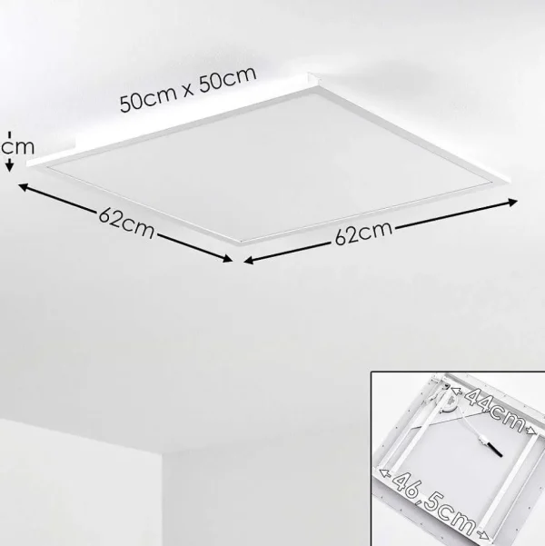 hofstein Luminaires Interieurs Connectes>Plafonnier Salmi Led Aluminium, Blanc, 1 Lumiere, Telecommandes