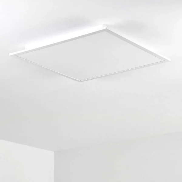 hofstein Luminaires Interieurs Connectes>Plafonnier Salmi Led Aluminium, Blanc, 1 Lumiere, Telecommandes