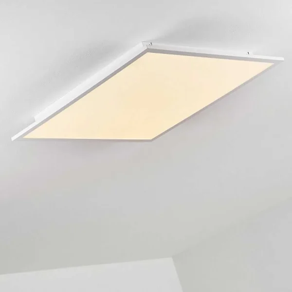 hofstein Luminaires Interieurs Connectes>Plafonnier Salmi Led Aluminium, Blanc, 1 Lumiere, Telecommandes