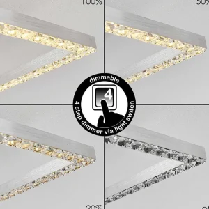 hofstein Plafonniers>Plafonnier Serranos Led Aluminium, 1 Lumiere