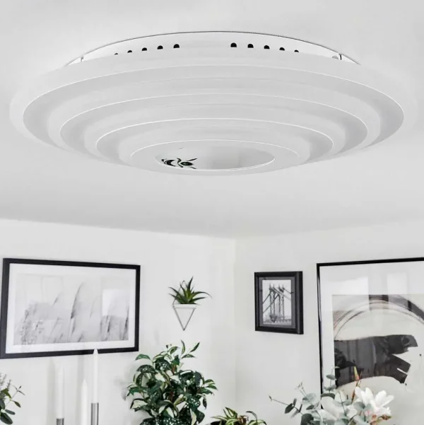 hofstein Luminaires Interieurs Connectes>Plafonnier Takok Led Blanc, 1 Lumiere, Telecommandes