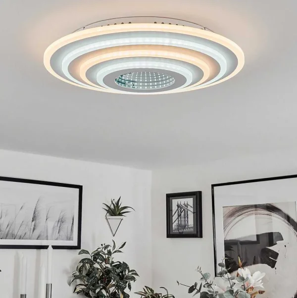 hofstein Luminaires Interieurs Connectes>Plafonnier Takok Led Blanc, 1 Lumiere, Telecommandes