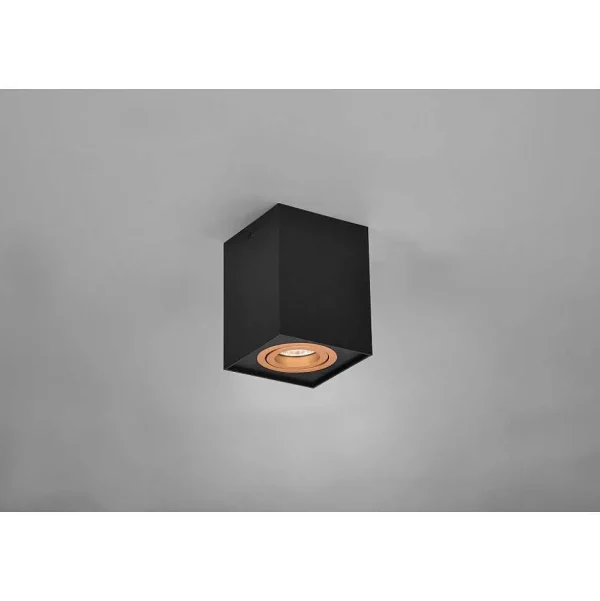 Luminaires Trio Spots Professionnels>Plafonnier Trio Cookie Or, Noir, 1 Lumiere