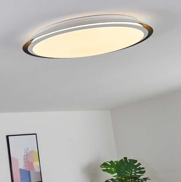 hofstein Luminaires Interieurs Connectes>Plafonnier Vejle Led Blanc, 2 Lumieres, Changeur De Couleurs