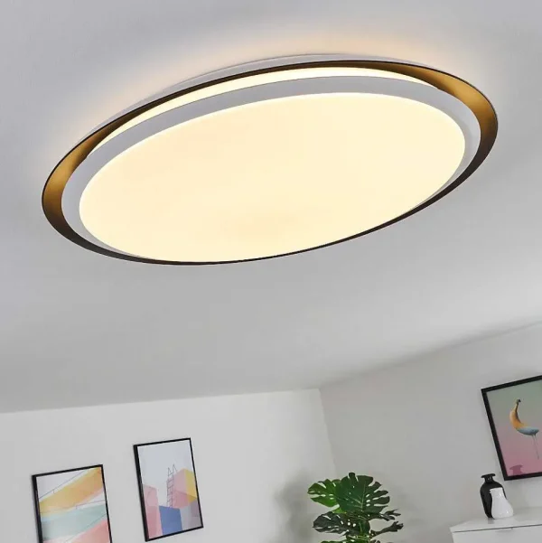 hofstein Luminaires Interieurs Connectes>Plafonnier Vejle Led Blanc, 2 Lumieres, Changeur De Couleurs