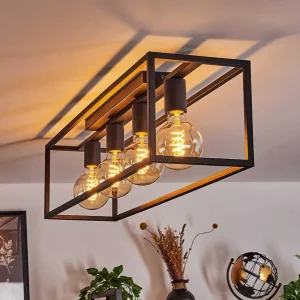 hofstein Lampes Industrielles>Plafonnier Wick Noir, 4 Lumieres