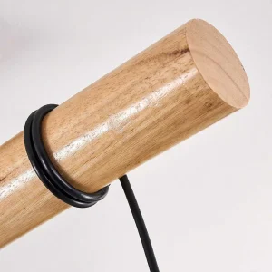 hofstein Lampes En Bois>Plafonnier Yaak Bois Clair, Noir, 4 Lumieres