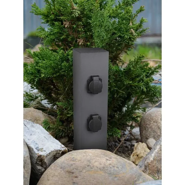 Luminaires Trio Bornes Avec Prises Électriques>Prise Trio Garden Socket Anthracite