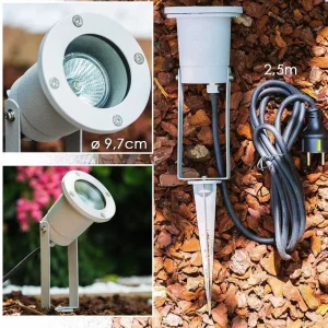 hofstein Balises Lumineuses>Projecteur De Jardin Pilsen Argente, 1 Lumiere