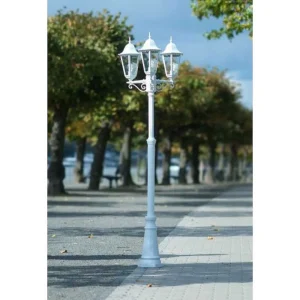 hofstein Lampes De Jardin>Reverbere Lutec Bristol Blanc, 3 Lumieres