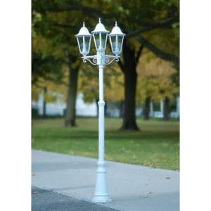 hofstein Lampes De Jardin>Reverbere Lutec Bristol Blanc, 3 Lumieres