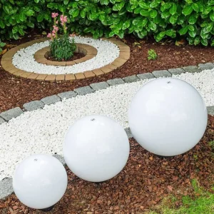 hofstein Lampes De Jardin>Set De Boules Lumineuses Miau Blanc, 3 Lumieres