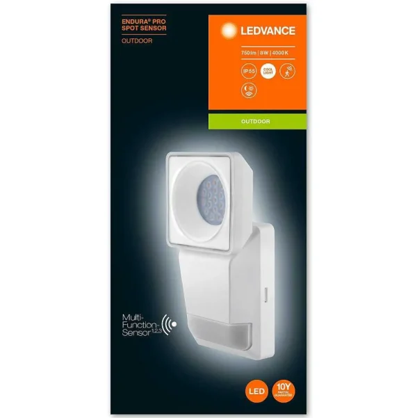 Luminaires Ledvance Spots Extérieurs>Spot De Jardin Ledvance Endura® Blanc, 1 Lumiere, Detecteur De Mouvement